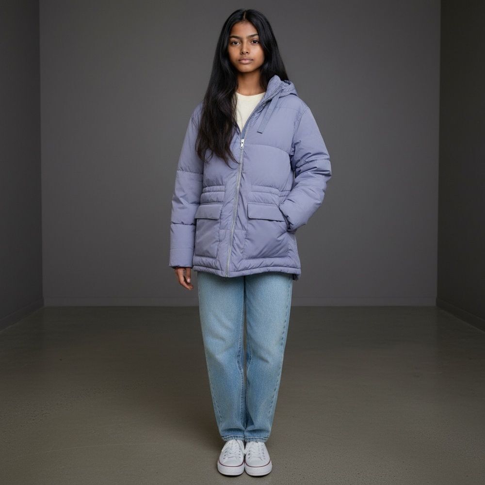 Universal Thread Women's Light Purple Puffer Jacket